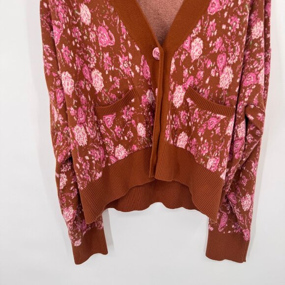 Hemant & Nandita Fara Cardigan Cocoa Cardigan Sweater 100% Cotton Womens size XL - Picture 5 of 16